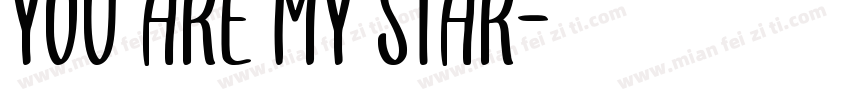 You are my star字体转换